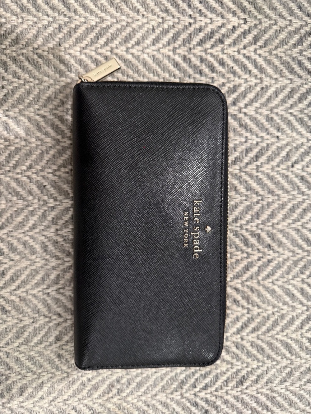 Black Kate Spade Zip Around Wallet